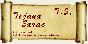 Tijana Šarac vizit kartica